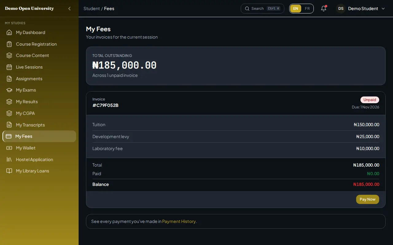 My Fees